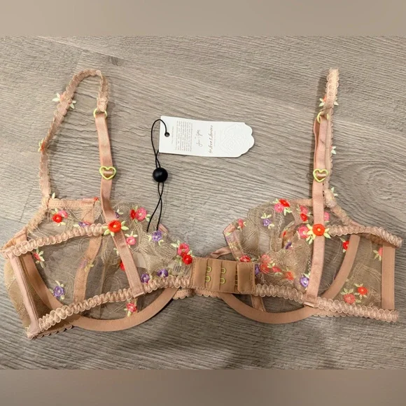 For Love And Lemons Floral Embroidered Bra Set - Multicolor - Picture 4 of 10